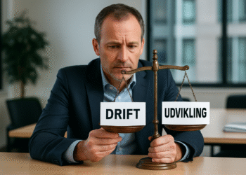 Balancering mellem udvikling og drift.