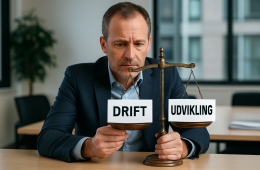 Balancering mellem udvikling og drift.